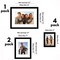 Americanflat Gallery Wall Picture Frames - Set of 7 - 12x16 (1), 9x12 (2), 6x8 (4) - Collage Wall Art Decor - Shatter Resistant Glass - Adjustable Hanging Hardware - Easel for Tabletop Display - Black